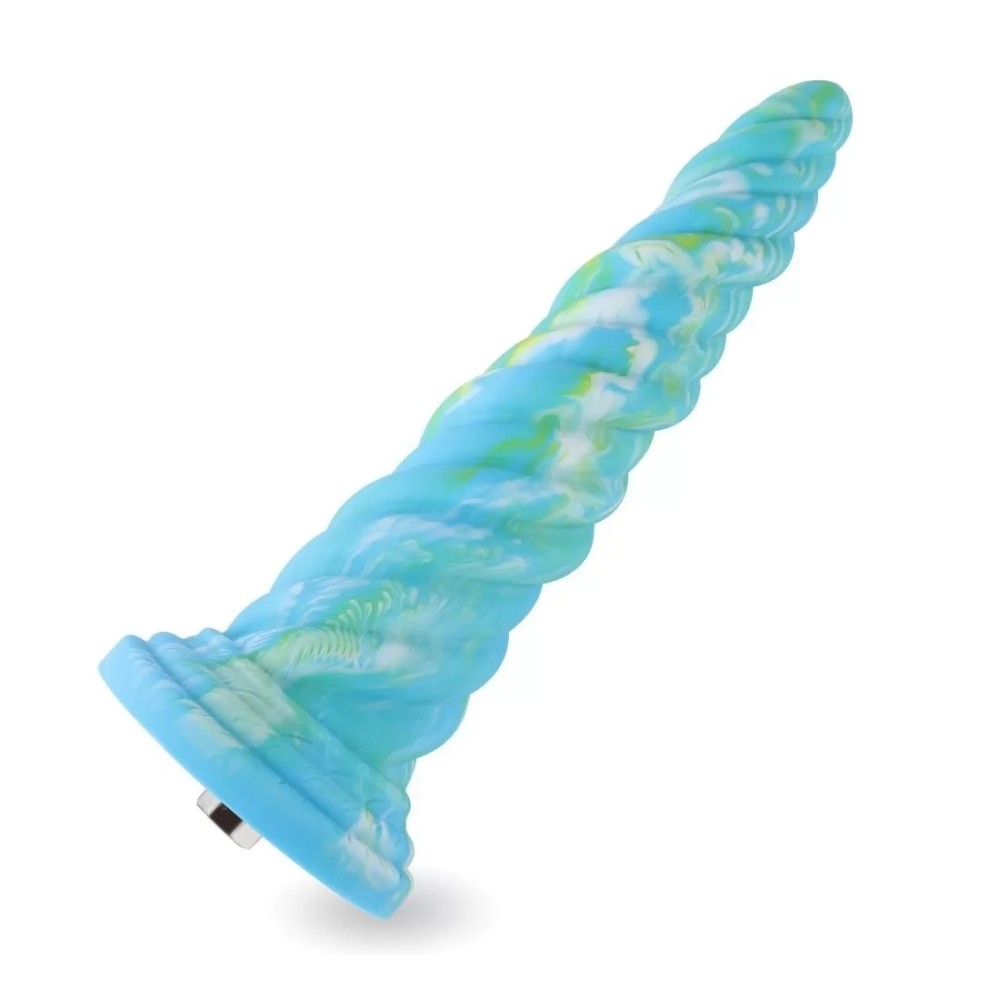 10.1'' Spiral Anal Fantasy Dildo | KlicLok Dildo - Blue 10.1'' Spiral Anal Fantasy Dildo | KlicLok Dildo - Blue