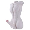 Male Body Torso Love Doll, 3D Realistic Sex Toy Doll With Big Dildo For Women (White)