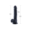 8.2" Silicone Realistic Black Dildo | KlicLok Dildo 8.2" Silicone Realistic Black Dildo | KlicLok Dildo