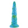 10.1'' Spiral Anal Fantasy Silicone Dildo - Blue 10.1'' Spiral Anal Fantasy Silicone Dildo - Blue