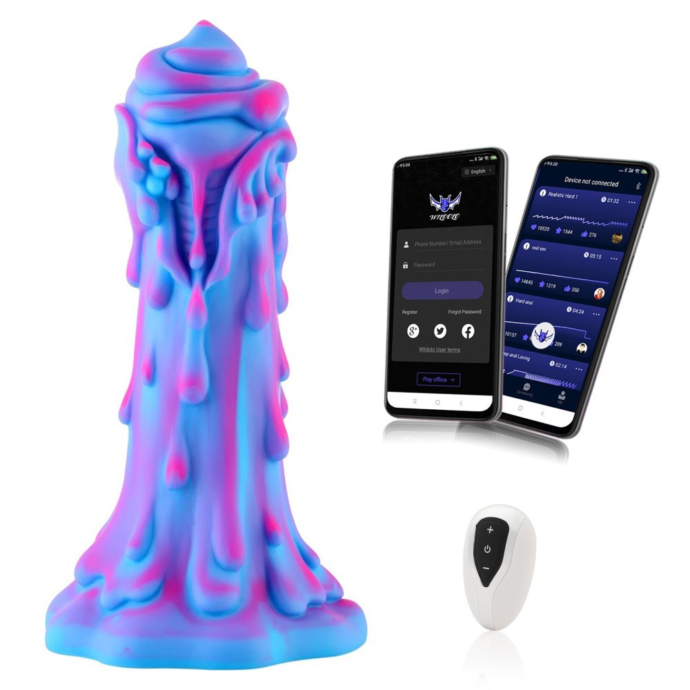8.5'' The Slut Sundae, Vibrating Alien Cock Dildo with 10 Speed 8.5'' The Slut Sundae, Vibrating Alien Cock Dildo with 10 Speed