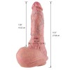 11'' Dual-Density Vibrating Silicone dildo