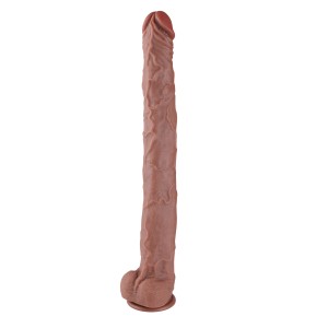 21.65'' Deep Impact: Interracial Edition, Super Long Brown Dildo