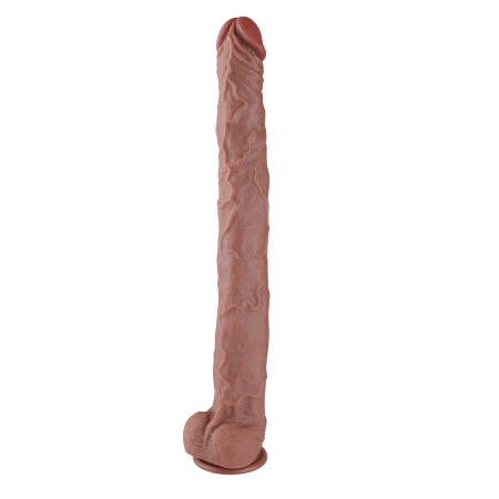 21.65'' Deep Impact: Interracial Edition, Super Long Brown Dildo