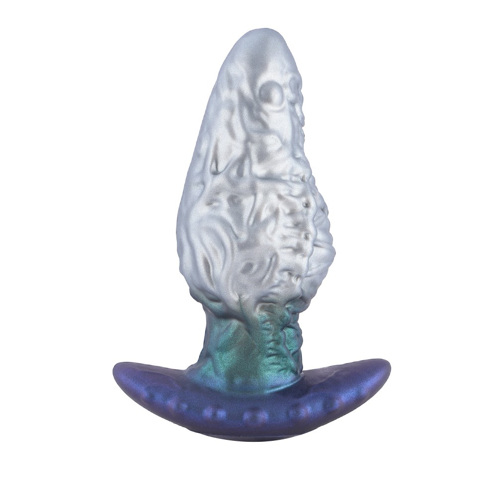 7.9'' Ghost Face Stitch | Silicone Fantasy Anal Plug with Flared Base - XL