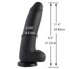 11.4'' Obsidian Obsession, Black Vibrating Dildo with Suction Cup 11.4'' Obsidian Obsession, Black Vibrating Dildo with Suction Cup