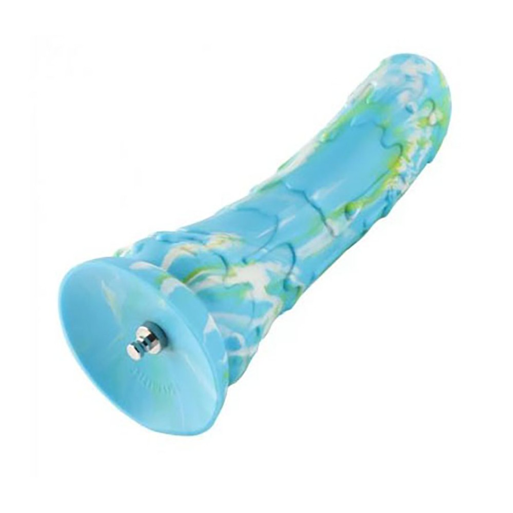 9.4" Curved Fantasy Dildo, KlicLok Dildo - Blue