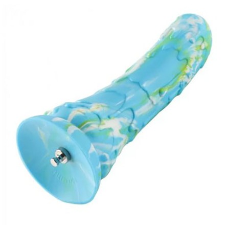 9.4" Curved Fantasy Dildo, KlicLok Dildo - Blue
