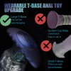 9.06'' Ghost Face Stitch, Silicone Fantasy Anal Plug with Flared Base - XL, XXL