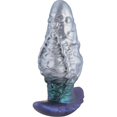 9.06'' Ghost Face Stitch, Silicone Fantasy Anal Plug with Flared Base - XL, XXL