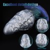 9.06'' Ghost Face Stitch, Silicone Fantasy Anal Plug with Flared Base - XL, XXL