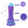 7.5" Silicone Monster Mix Color Dildo, KlicLok Dildo 7.5" Silicone Monster Mix Color Dildo, KlicLok Dildo