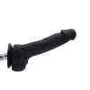 8.7" Realistic Silicone Black Dildo, KlicLok Dildo 8.7" Realistic Silicone Black Dildo, KlicLok Dildo