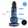 8.9" Fantasy Mix Color Silicone Dildo, KlicLok Dildo
