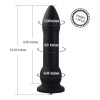10.4" Bullet Anal Black Dildo, KlicLok Dildo