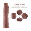 11.4" Slightly Curved Silicone Dildo, KlicLok Dildo - Brown, Black 11.4" Slightly Curved Silicone Dildo, KlicLok Dildo - Brown, Black