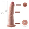 10.6" Vibrating Silicone Dildo, KlicLok Dildo - Flesh 10.6" Vibrating Silicone Dildo, KlicLok Dildo - Flesh