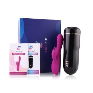 Eropair App-Controlled Rabbit Vibrator And Male Masturbation Cup Set