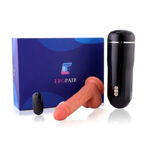 Eropair Remote Dildo Vibrator And Male Masturbation Cup Set