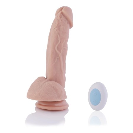 7.8" Realistic Vibrating Silicone Dildo with Ball, KlicLok Dildo