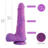 10.6" Realistic Suction Cup Dildo, Silicone Dildo - Purple 10.6" Realistic Suction Cup Dildo, Silicone Dildo - Purple